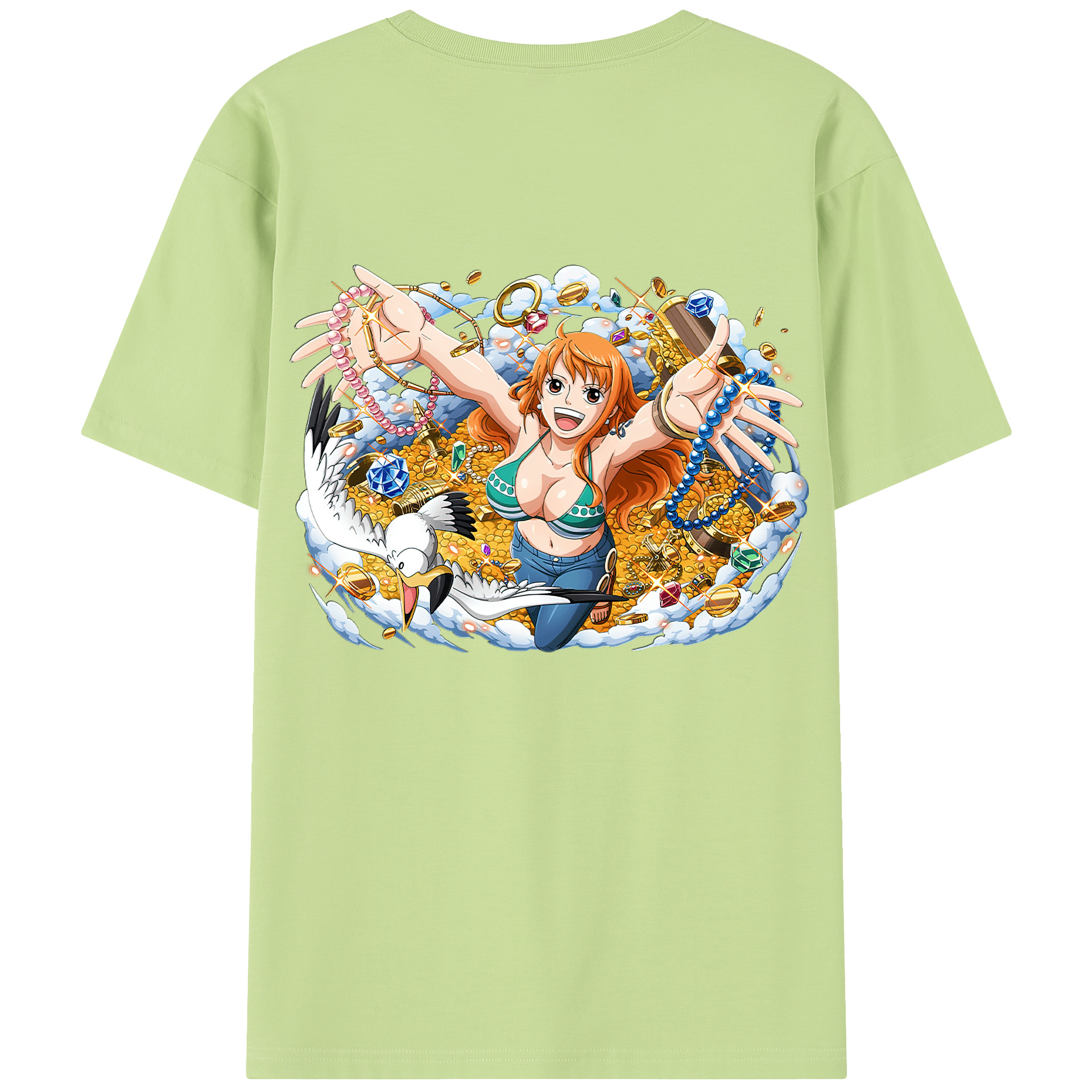 ワンピース ナミ ONE PIECE Nami 綿100％半袖Tシャツ（背面プリント）